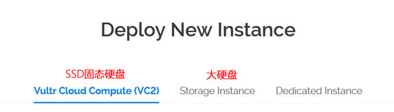 选择Vultr硬盘（SSD、SATA）