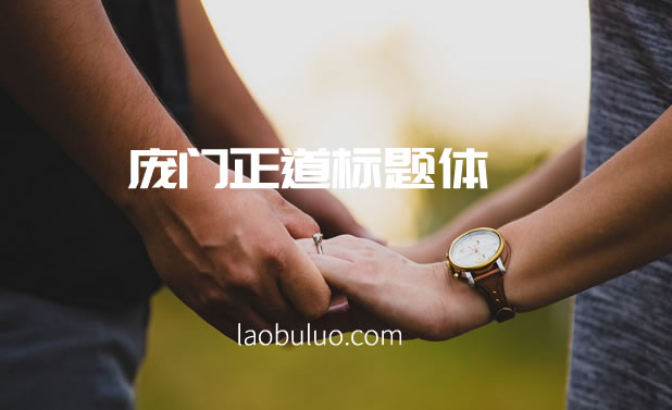 庞门正道标题体