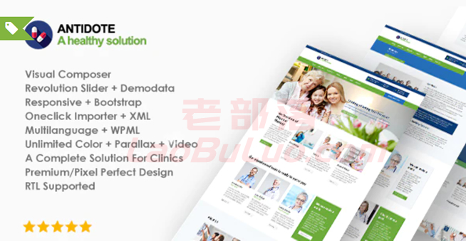 Antidote适用于健康和医疗WordPress网站主题