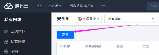 腾讯云服务器添加安全组 - 第2图 -老部落